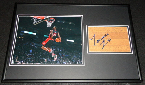 Terrence Ross DUNK Signed Framed 12x18 Floorboard + Photo Display Raptors E