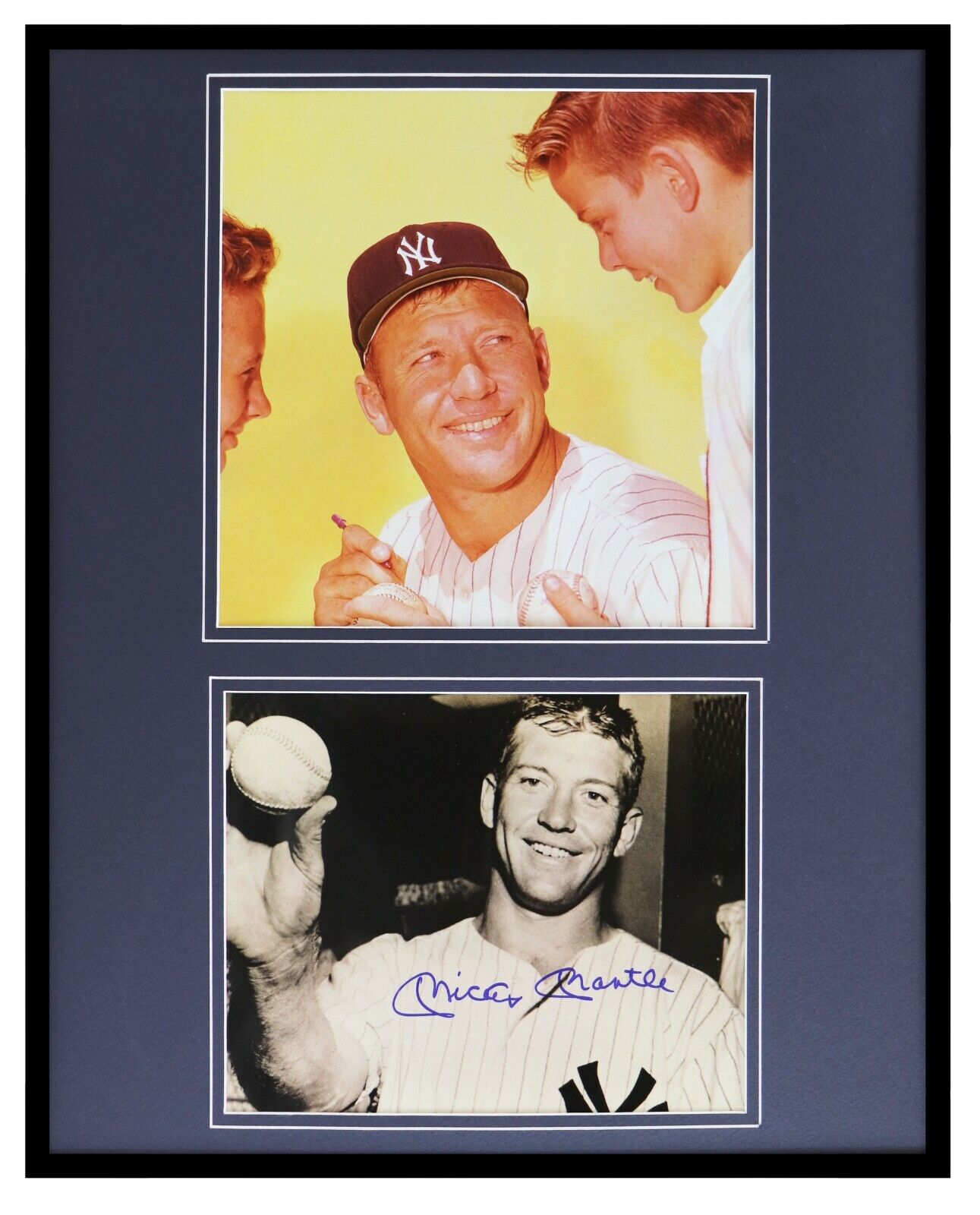 Mickey Mantle Facsimile Signed Framed 16x20 New York Yankees Photo Set