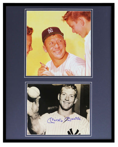 Mickey Mantle Facsimile Signed Framed 16x20 New York Yankees Photo Set