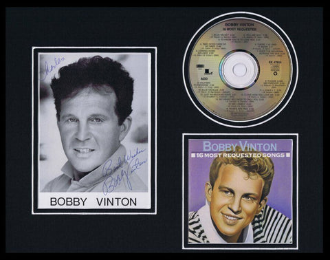 Bobby Vinton Signed Framed 11x14 Most Requested Songs CD & Photo Set