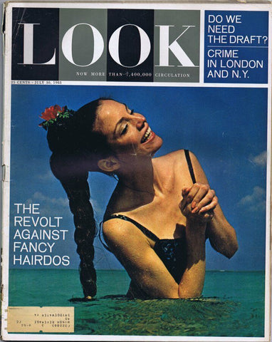 ORIGINAL Vintage Look Magazine July 30 1963 Swimsuit Cover