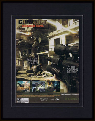 Conflict Denied Ops 2008 Framed 11x14 ORIGINAL Vintage Advertisement 