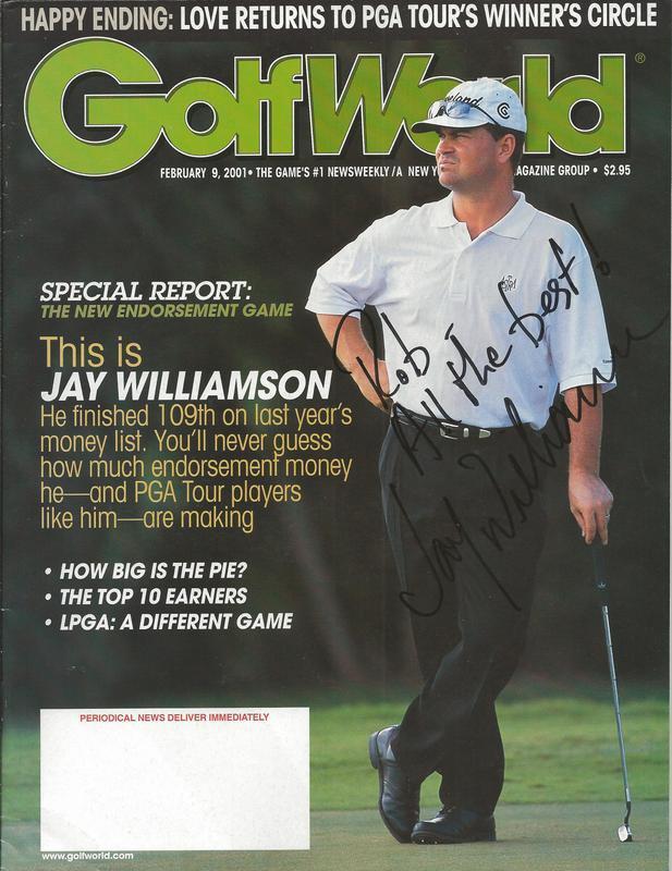 Jay Williamson Signed 2001 Golf World Full Magazine