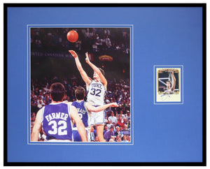 Christian Laettner Signed Framed 16x20 Photo Display UDA Duke