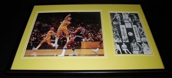 Rick Barry Signed Framed 12x18 Photo Display Warriors Miami