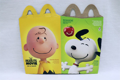 ORIGINAL Vintage 2015 McDonald's Peanuts Happy Meal Box Charlie Brown Snoopy