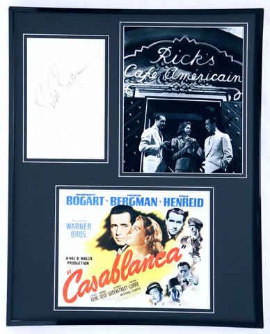 Ingrid Bergman Signed Framed 16x20 Casablanca Photo Poster Set 