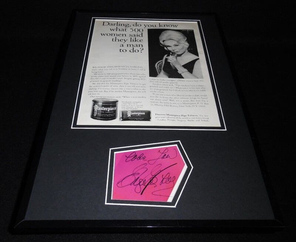 Eva Gabor Signed Framed ORIGINAL 1965 Tobacco Advertising Display JSA