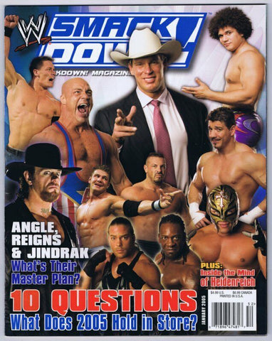 ORIGINAL Vintage January 2005 Smack Down Magazine What Does 2005 Hold in Store?