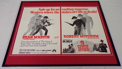 1968 5 Card Stud 16x20 Framed ORIGINAL Industry Advertisement Dean Martin