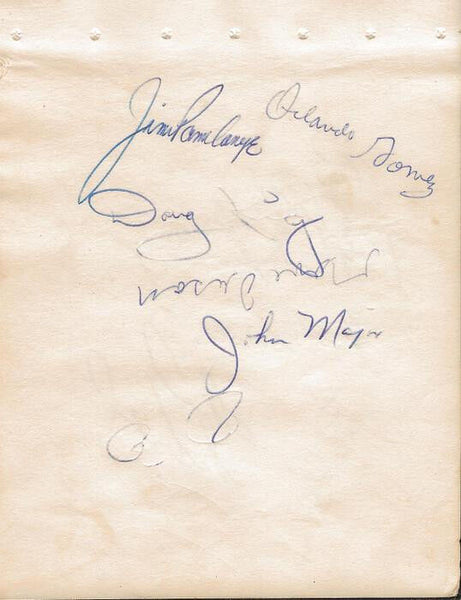 Ralph Gagliano Fred Smith Brent Strom Ray Hathaway + 6 Signed Vintage Album Page