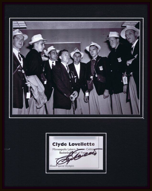 Clyde Lovellette Signed Framed 11x14 Photo Display Celtics Team USA