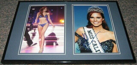 Alyssa Campanella Signed Framed 12x18 Photo Set AW Miss USA