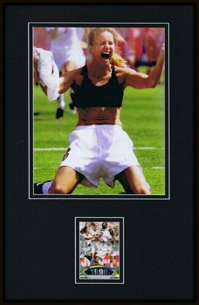 Brandi Chastain 11x17 Framed ORIGINAL Topps Card & World Cup Photo Display