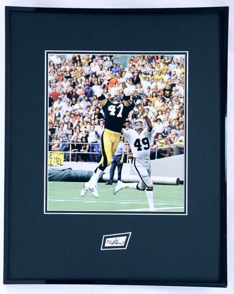 Mel Blount Signed Framed 16x20 Photo Display JSA Steelers