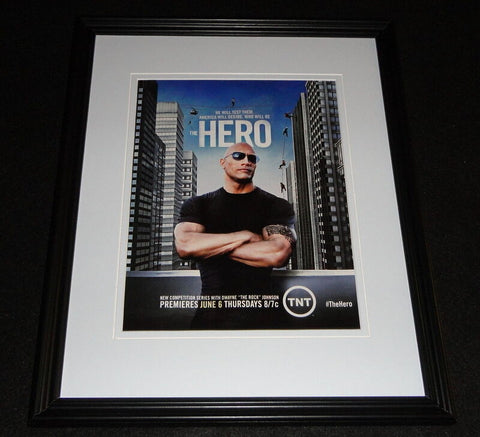 Hero 2013 The Rock Dwayne Johnson Framed 11x14 ORIGINAL Advertisement TNT