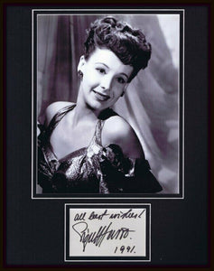 Signe Hasso Signed Framed 11x14 Photo Display Heaven Can Wait