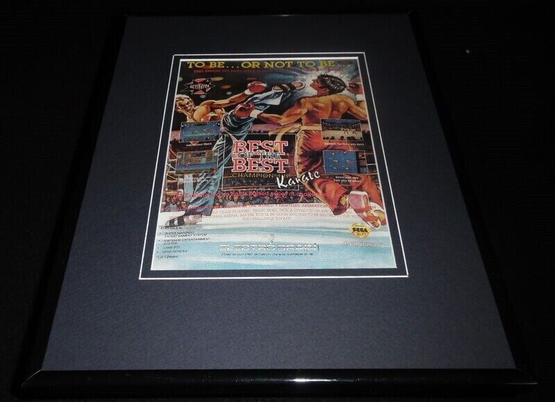 Best of the Best Karate 1993 SNES Sega Framed 11x14 ORIGINAL Advertisement