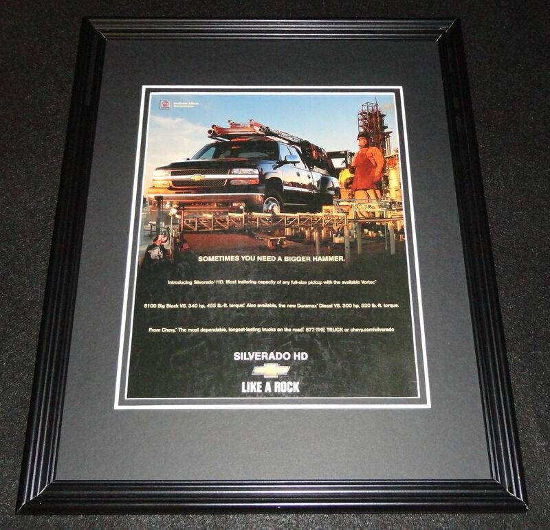 2001 Chevrolet Silverado Framed 11x14 ORIGINAL Advertisement