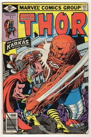 Thor #285 ORIGINAL Vintage 1979 Marvel Comics Karkas