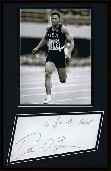 Dan O'Brien Signed Framed 11x17 Photo Display JSA Dan & Dave