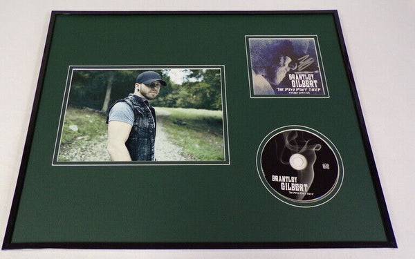 Brantley Gilbert Signed Framed 16x20 Devil Don't Sleep CD & Photo Display