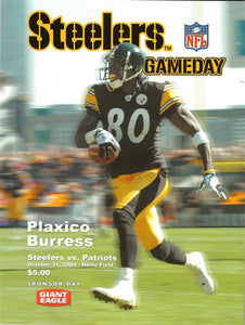 Oct 31 2004 Patriots @ Pittsburgh Steelers Program Pats W Streak 1st Brady v Ben