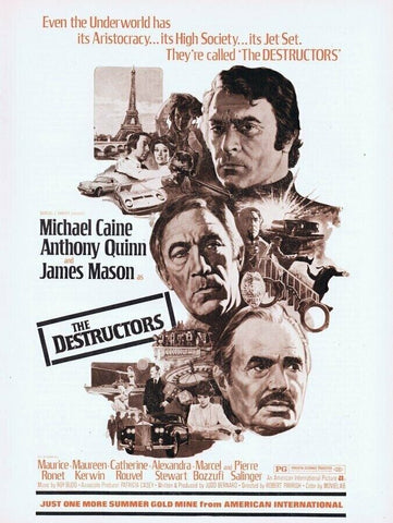 The Destructors 1974 ORIGINAL Vintage 9x12 Industry Ad Michael Caine