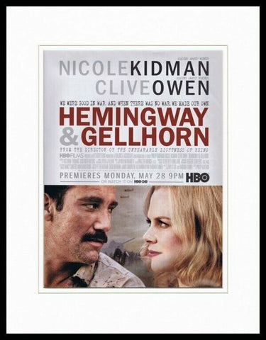 Hemingway & Gellhorn 2012 HBO 11x14 Framed ORIGINAL Advertisement Nicole Kidman