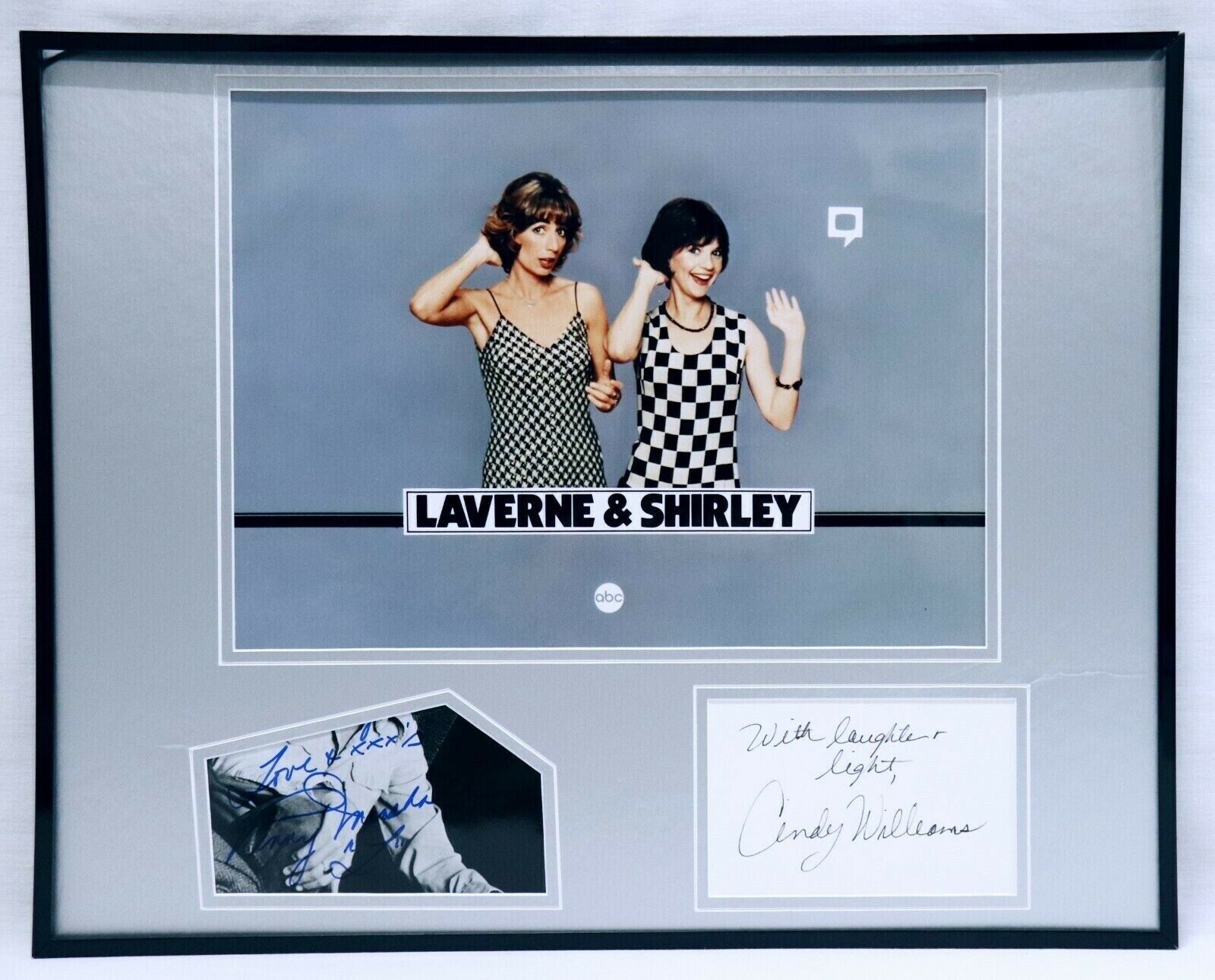 Laverne & Shirley Cast Signed Framed 16x20 Photo Display C Williams P Marshall