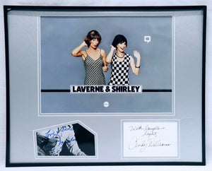 Laverne & Shirley Cast Signed Framed 16x20 Photo Display C Williams P Marshall