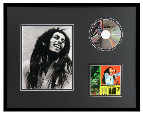 Bob Marley 16x20 Framed Best Of CD & Photo Display