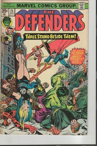 Defenders #25 ORIGINAL Vintage 1975 Marvel Comics Hulk Dr Strange