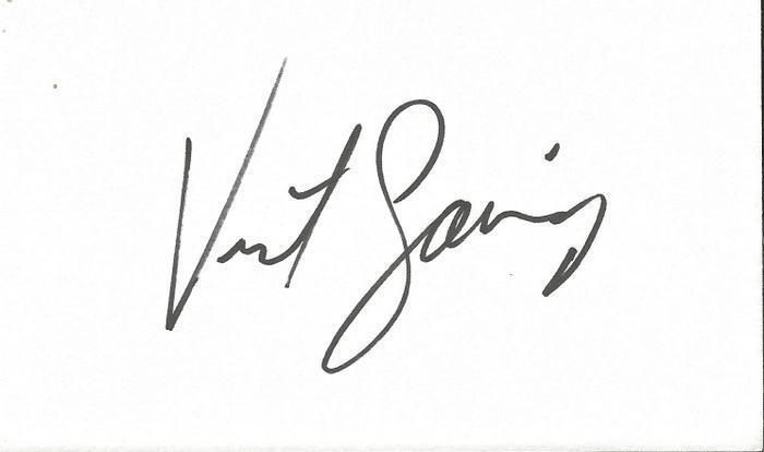 Vincent Gardenia Signed 3x5 Index Card Little Shop of Horrors C