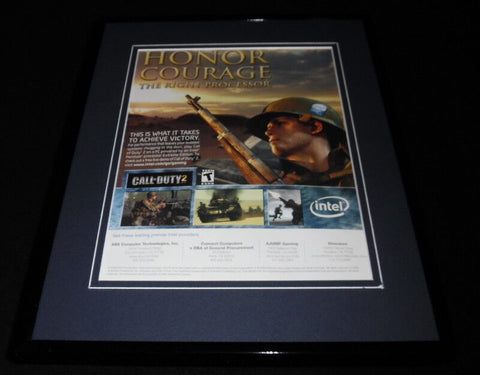 Call of Duty 2 2006 Framed 11x14 ORIGINAL Vintage Advertisement