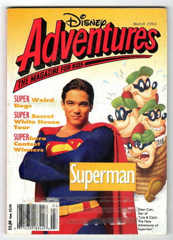 ORIGINAL Vintage Mar 1994 Disney Adventures Magazine Superman Dean Cain