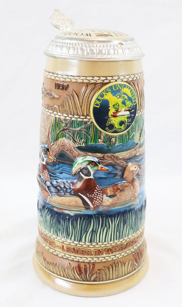 VINTAGE Ducks Unlimited Wood Duck Carolina Collection 1st Ed Beer Stein