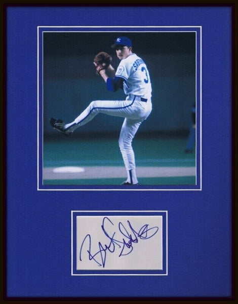 Bret Saberhagen Signed Framed 11x14 Photo Display Royals