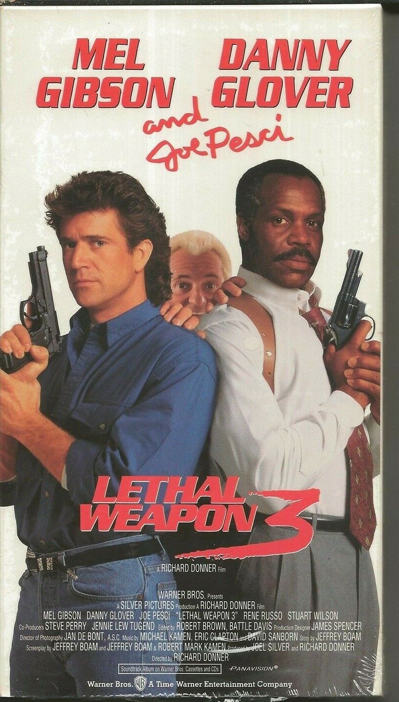 Lethal Weapon 3 VINTAGE VHS Cassette Mel Gibson Danny Glover Joe Pesci