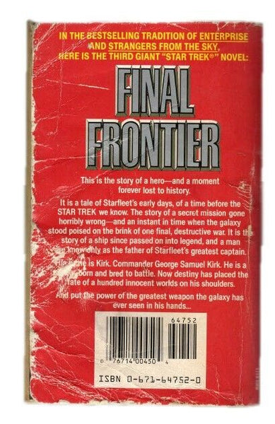 VINTAGE 1988 Star Trek Final Frontier Paperback Book Diane Carey