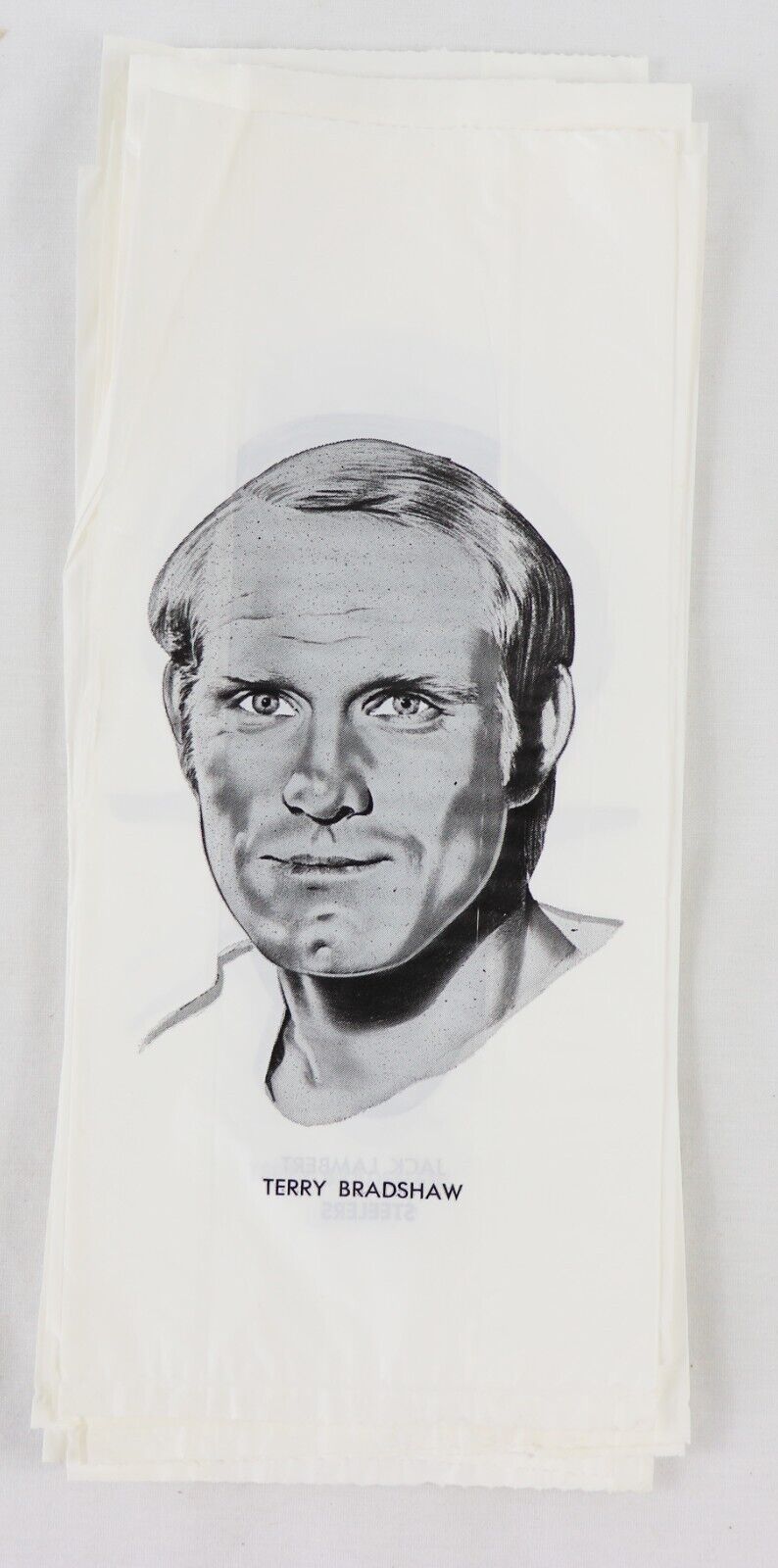 VINTAGE UNUSED 1970s Super Star Lunch Bag Terry Bradshaw / Andy Russell Steelers