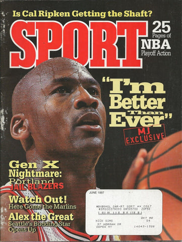 ORIGINAL Vintage June 1997 Sport Magazine Michael Jordan Bulls