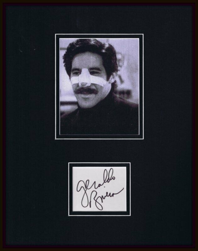 Geraldo Rivera Broken Nose 1988 Signed Framed 11x14 Photo Display JSA