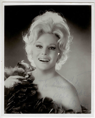 Eva Gabor Signed 8x10 Photo JSA Green Acres Rescuers Aristocrats Match Game I