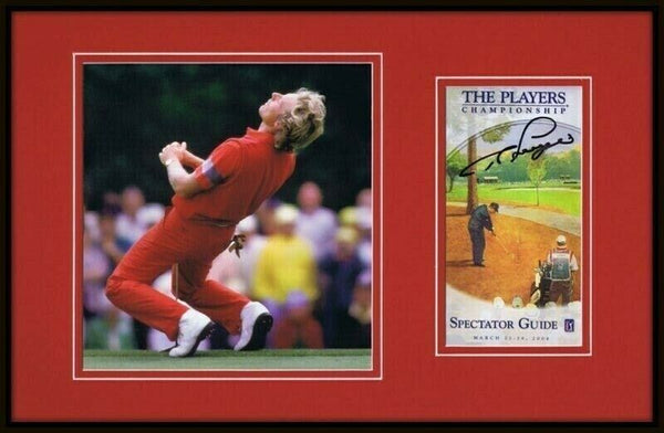 Bernhard Langer Signed Framed 11x17 Photo Display 1985 Masters