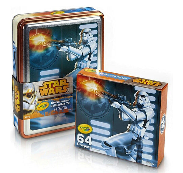 NEW SEALED 2015 Crayola Star Wars Storm Trooper Collectible Tin w/ 64 Crayons