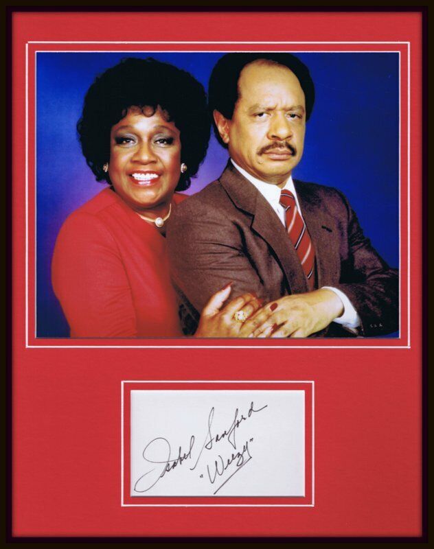 Isabel Sanford Signed Framed 11x14 Photo Display The Jeffersons Weezy Inscript