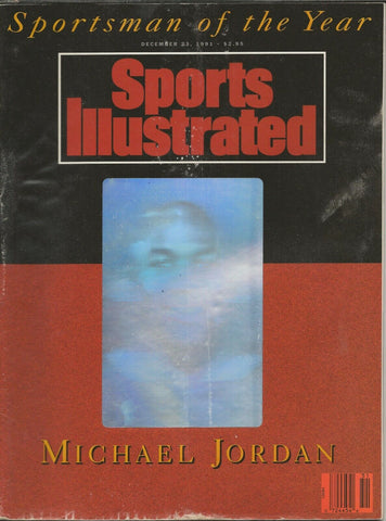 ORIGINAL Vintage 1991 Michael Jordan Sports Illustrated Hologram Cover No Label