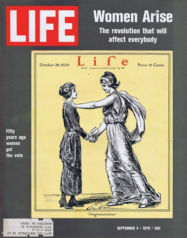 ORIGINAL Vintage Life Magazine September 4 1970 Women Arise