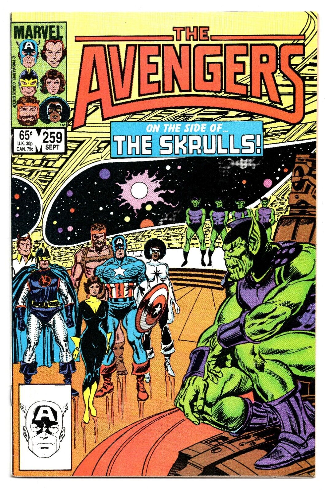 Avengers #259 VINTAGE 1985 Marvel Comics Skrulls